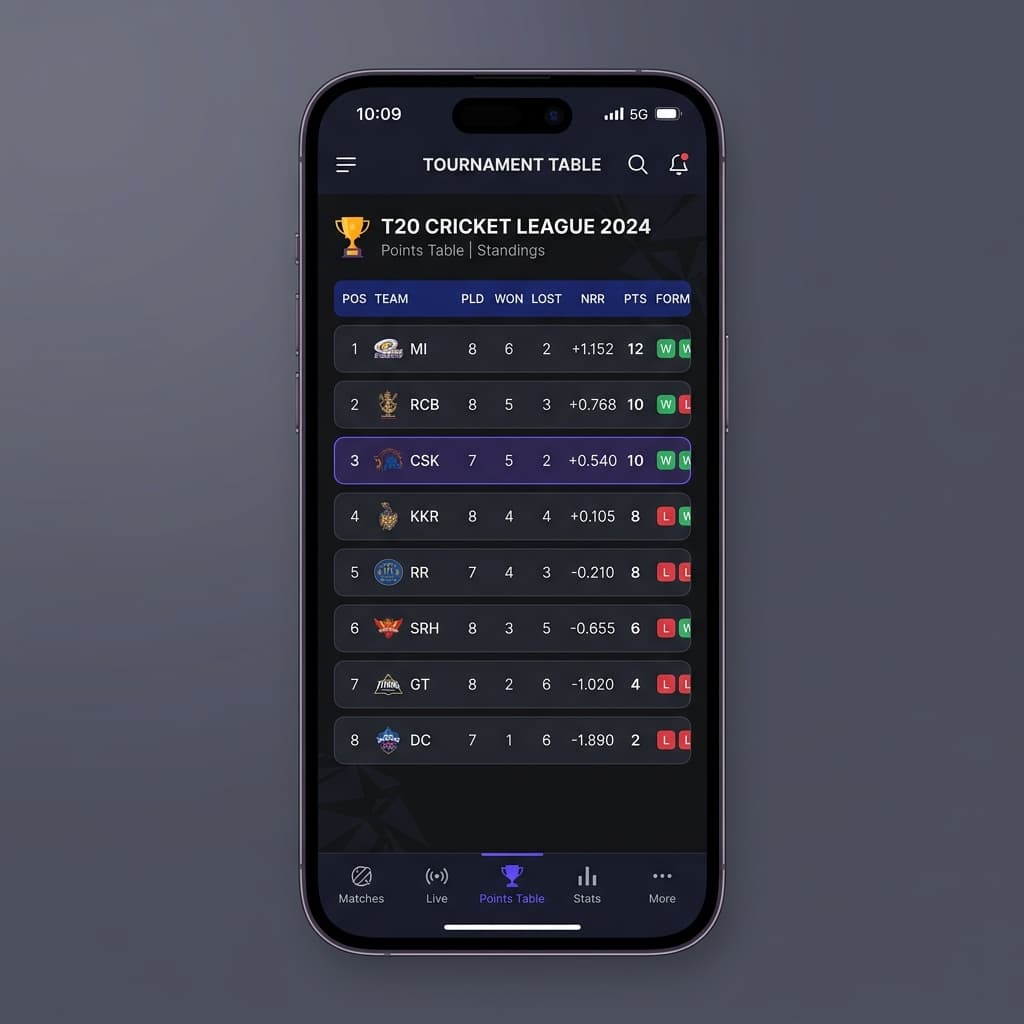Player Profiles UI Mockup
